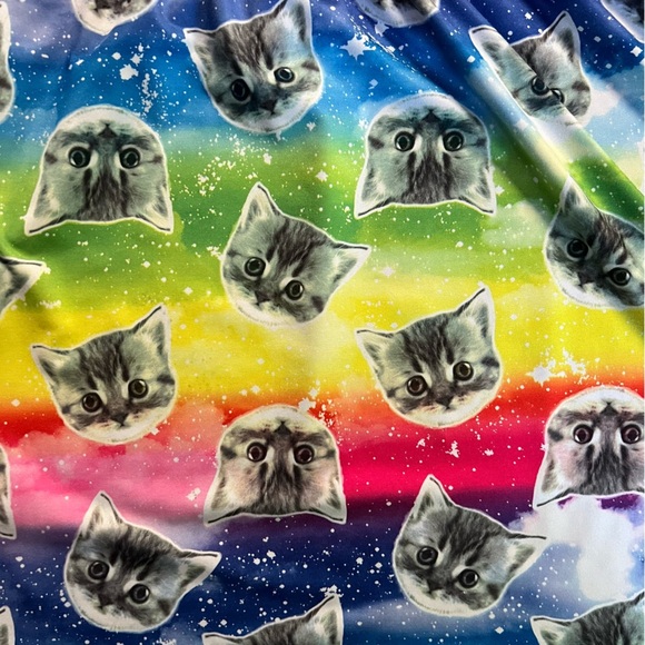 LOL Vintage Bright Rainbow Color Kitten Dress - Picture 4 of 6